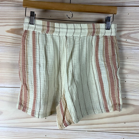 Free People Blouse Short Set Hooded Gauzy Stripe Beach Coastal Swim Cover Up - Picture 4 of 9